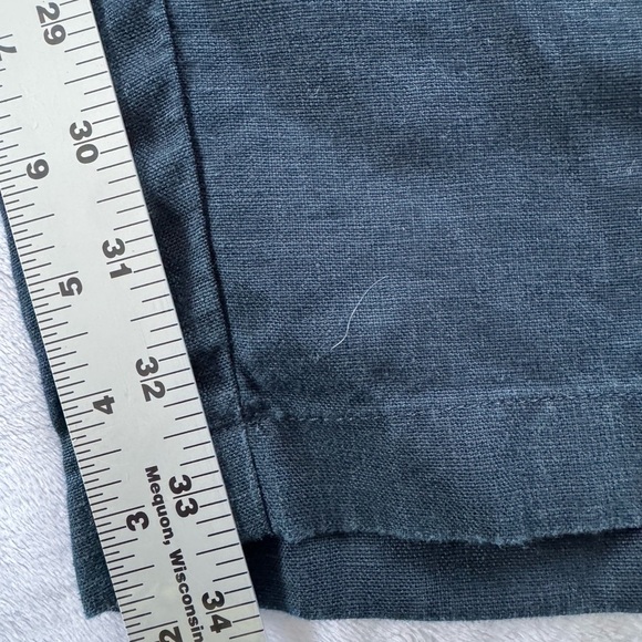 Love Linen J. Jill Navy Blue Wide Leg Linen Pull On Pants Women's Size XL Tall - Picture 9 of 11